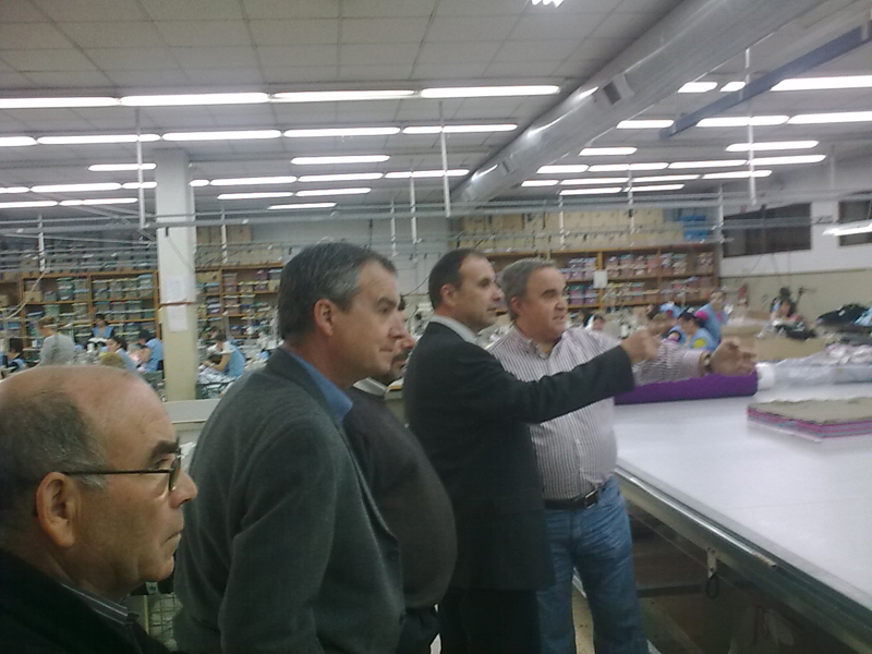 Vista a uma empresa de têxteis