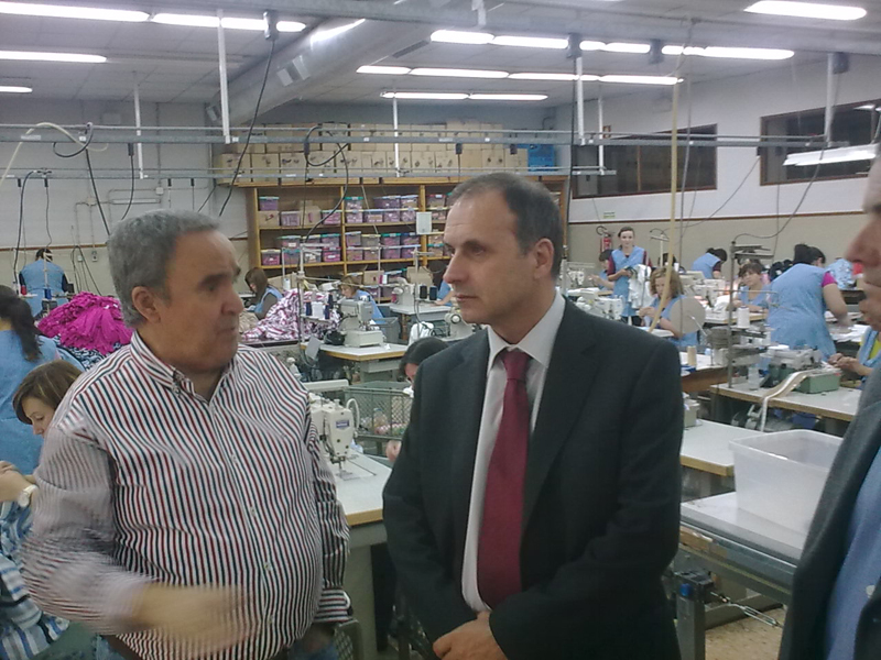 Vista a uma empresa de têxteis